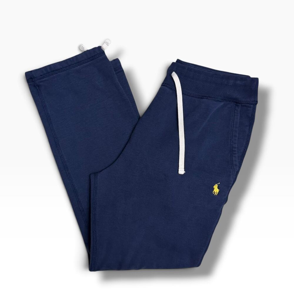 Polo Ralph Lauren Men’s Fleece Sweatpants Size M Cruise Navy Drawstring Pony Log